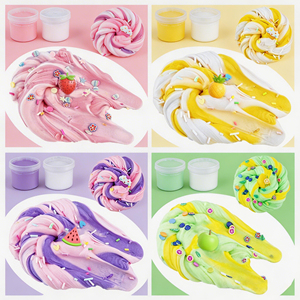 Packs de slime au beurre pour enfants, kit de slime au beurre bicolore pour les cadeaux de fête d'enfants, jouets de slime au beurre préfabriqués - Product Image 3