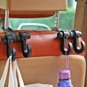 Factory wholesale <b>car</b> double <b>hooks</b>, creative multi-functional plastic <b>hooks</b>, interior accessories, small <b>hooks</b> for seat backs. - Product Image 1