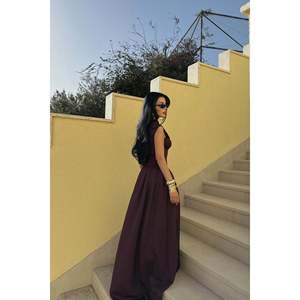 Robe longue de luxe A-Line Layana style vintage en crêpe de polyester brodé au crochet, taille Empire, taille XL, pour soirées - Product Image 1