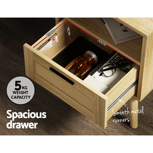 Table <span class=keywords><strong>de</strong></span> chevet traditionnelle en bois avec 1 tiroir et une étagère pour chambre d'appartement - Product Image 5