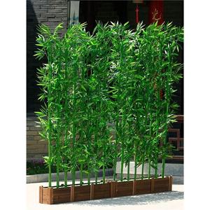 Mur végétal artificiel en bambou simulé, taille standard, technologie de flocage réaliste brevetée, haute simulation, décoration de mariage, intérieur - Product Image 1