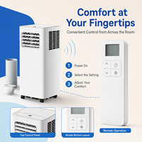 Climatiseur portable compact 110V, refroidissement uniquement, unité mobile à fréquence fixe pour chambre et bureau