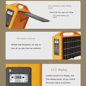 Panneau solaire portable 100W pour extérieur avec contrôleur MPPT et onduleur à onde sinusoïdale pure pour appareils mobiles et stockage d'énergie solaire - Product Image 3