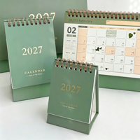 Calendrier de bureau minimaliste 2027 - Planificateur mensuel créatif et suivi des habitudes quotidiennes pour étudiants et employés de bureau