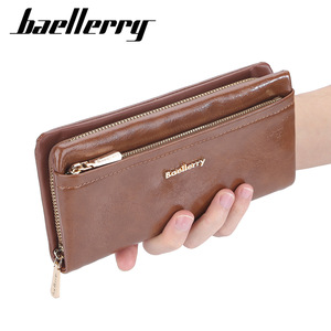 Baellerry Women's <b>Long</b> Wallet Pu Leather Zipper Clutch <b>Bag</b> Multifunctional Fashion Phone <b>Bag</b> Everyday Use - Product Image 1
