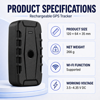 Rastreador GPS Magnético Recargable de Fábrica de 10000mAh para Autos, Camiones, Activos y Seguimiento de Flotas