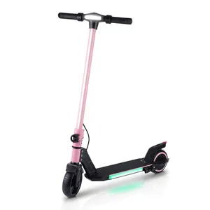 European Wholesale Foldable E Scooter 130W Motor 6.3 Inch RGB Light Electric Scooters Kids