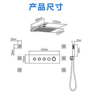 Luxury 304 Stainless Steel Thermostatic Shower <b>Set</b> for Home Use Handheld Sprayer with Pressurized Shower Hose <b>Bathroom</b> <b>Sets</b> - Product Image 6