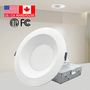 नलेस आधुनिक रिसेटेड एंटी-ग्लेयर ने जंक्शन बॉक्स 4-6 इंच 9-11w 5ct चिकनी सफेद ip66 रेटेड डिमिमिबल रेटेड डिमिमिबल - Product Image 1