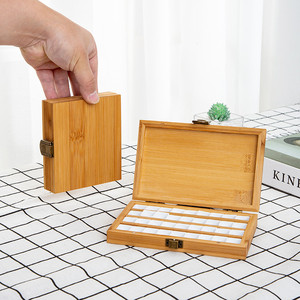 XinyiArt Bambou Aquarelle Peinture <span class=keywords><strong>Palette</strong></span> Plateau En Bois Peinture <span class=keywords><strong>Palette</strong></span> Boîte Avec Demi Casseroles Grilles <span class=keywords><strong>pour</strong></span> Aquarelle, <span class=keywords><strong>Gouache</strong></span> - Product Image 6