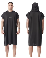 Combinaison à langer Poncho tissu avec capuche et poche d'impression pour surfeur nageur microfibre sport Plaid plaine ronde serviettes de plage