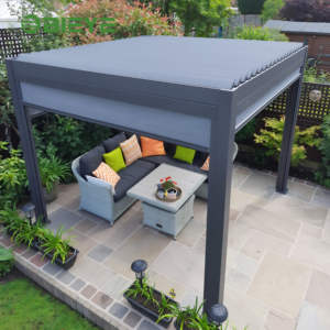 Pavillon bioclimatique en aluminium Pergola métallique stylée <span class=keywords><strong>pour</strong></span> l'extérieur Pergola bon marché - Product Image 3