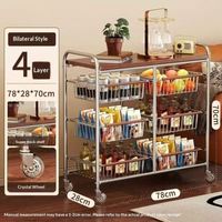 Organisateur de vaisselle et support de rangement moderne pour cuisine et salon, petit format, usage domestique, avec roulettes, modèle 2026