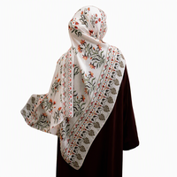 Hijab en modal respirant doux de qualité supérieure, imprimé floral, châle long pour femmes, à porter au quotidien