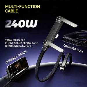 Cable de Carga Rápida USB-C a USB-C de 240W, 1.5m, Cable de Sincronización de Datos Trenzado con Soporte PD 3.0 - Product Image 2