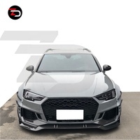 Kit carrosserie large ZD style tendance avec séparateur avant, diffuseur arrière, jupes latérales et extensions d'ailes pour Audi A4l S4 RS4 Avant B9