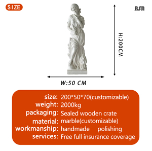 Esculturas <span class=keywords><strong>de</strong></span> Jardín Europeas Modernas <span class=keywords><strong>de</strong></span> Tamaño Real en Mármol, Personalizadas, con Superficie Pulida - Product Image 4