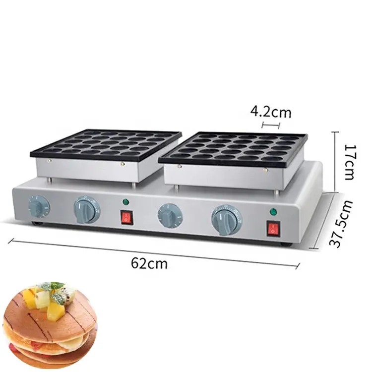 Waffle Pancake Electric Mini 50pcs Holes Crepe Dutch Pancake Machine Maker for Commercial Usage