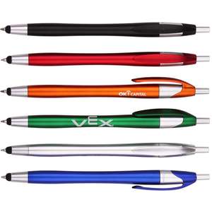 Longorgeous personalizzato Logo promozionale <span class=keywords><strong>penna</strong></span> Touch Screen Logo Mobile <span class=keywords><strong>penna</strong></span> a sfera in plastica con stilo sottile novità 1.0mm Writi - Product Image 1