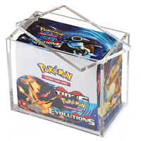 Boîte de présentation en acrylique transparent avec fermeture magnétique pour collection de cartes à collectionner, protection UV, taille personnalisée