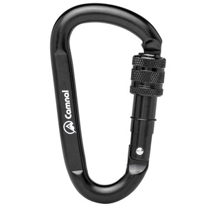 คาราไบเนอร์เหล็กชนิด D รับน้ำหนักได้ 30 กิโลนิวตัน สำหรับปีนเขา ล็อคหลัก ปลดเร็ว ตะขอเกี่ยว ยกของ - Product Image 1