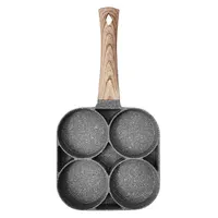 -Telur Goreng Pot Flat Wajan Dapur Memasak Pot Omelet Pan 4 Lubang Batu Medis Frying Pan