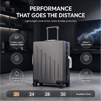 Valise de cabine légère en fibre de carbone forgée avec options personnalisables et plusieurs tailles disponibles