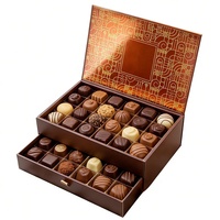Personalisiertes Design Premium Magnetische Wein-Schokoladen-Geschenkbox-Verpackung mit Schublade