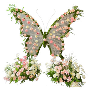 Nouveau support de fleurs artificielles papillon pour décorations de mariage, arrière-plan de fenêtre, aménagement de banquets d'anniversaire - <span class=keywords><strong>Iris</strong></span> - Product Image 6