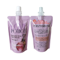 Bouteille en plastique cosmétique liquide crème lotion avec bouchon rabattable personnalisé à impression intégrale, sachet de conditionnement portable, sachet de 50 ml