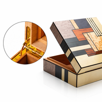 Boîte à cigares en bois artisanale de luxe avec doublure en cèdre espagnol, hygromètre, humidificateur, étui de rangement pour cigares de qualité supérieure