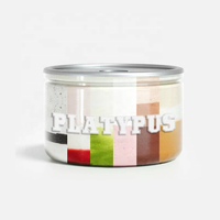 211 # bocal en plastique transparent vide de qualité alimentaire personnalisé boîtes de pop PET jetables pour emballage alimentaire avec extrémité ouverte facile ajouter un couvercle rotatif