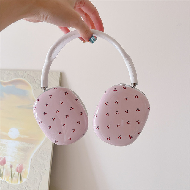 Cartoon Full Cover Anti-drop Niche Silicone Cherry Earphone Case for Airpods Max Headphones Accessories Decoration Gift