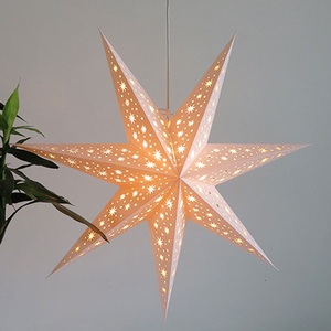 Estrella <span class=keywords><strong>de</strong></span> <span class=keywords><strong>Navidad</strong></span> 3D <span class=keywords><strong>de</strong></span> 7 Puntas, Lámpara Colgante <span class=keywords><strong>de</strong></span> <span class=keywords><strong>Papel</strong></span>, Linterna Blanca Hueca <span class=keywords><strong>en</strong></span> Forma <span class=keywords><strong>de</strong></span> Estrella para <span class=keywords><strong>Navidad</strong></span>, Bodas y Fiestas - Product Image 1