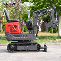 Mini-excavatrice SDTW, machine de terrassement TW07 0.7T, mini-excavatrice pour jardin, foresterie, usage domestique, fermes, construction, maison