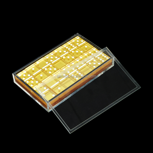 Nhựa Trống Sang Trọng Khối Cá Nhân Bán Buôn Màu Tím Hiển Thị Nhựa Biểu Tượng Tùy Chỉnh Chuyên Nghiệp Trò Chơi Dominos Thiết Lập - Product Image 5