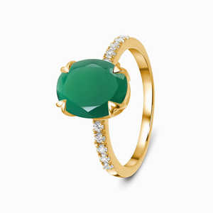 Bague en or et argent bague <span class=keywords><strong>de</strong></span> mariage en Agate verte platine et en argent Sterling avantages <span class=keywords><strong>de</strong></span> l'agate verte - Product Image 5