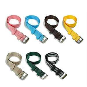 สายนาฬิกาไนลอน <span class=keywords><strong>NATO</strong></span> ทนทานหลากหลายสไตล์คลาสสิกสายรัดนาฬิกาสำหรับ Garmin Watch NYLON Keeper - Product Image 5