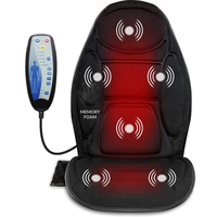 Nowcozy Coussin de Massage Dorsal Vibrant et Chauffant, Siège de Massage avec 5 Moteurs Vibrants, Tapis de Chaise Massant Chauffant