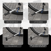 Pompe à vélo BOMB, mini pompe à vélo portable, pompe à air pour vélo, pompe à pneu de vélo, 100 PSI, alliage d'aluminium, vente en gros OEM
