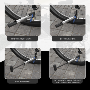 Pompe à vélo BOMB, mini pompe à vélo portable, pompe à air pour vélo, pompe à pneu de vélo, 100 PSI, alliage d'aluminium, vente en gros OEM - Product Image 6