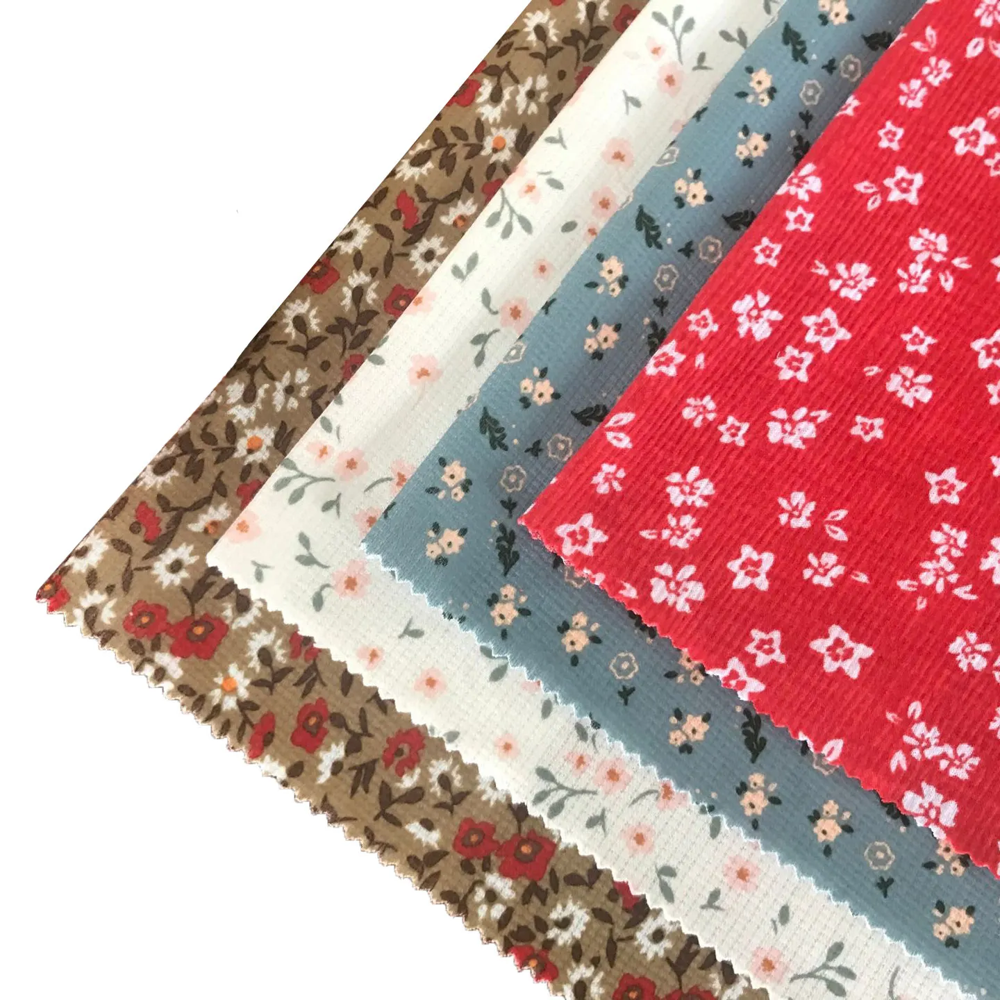 Factory Red Printed Floral Pleated 95% Recycled Polyester 5% Spandex Stretch Knit Jersey Fabric for Dress