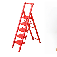 Escabeau pliable pour usage domestique, échelle en forme humaine, marchepied épaissi à 3/4 marches, compact et léger.