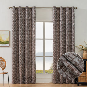 Rideaux occultants jacquard personnalisables avec design en <span class=keywords><strong>treillis</strong></span> d'<span class=keywords><strong>ombrage</strong></span> pour chambre et salon - Product Image 1