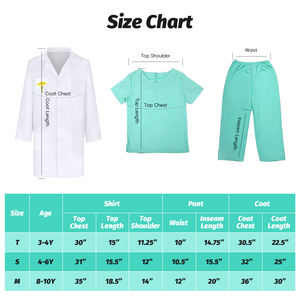 Çocuklar cadılar bayramı Cosplay doktor kostüm ile Lab Coat şapka etekler dahil stetoskop rozeti - Product Image 6
