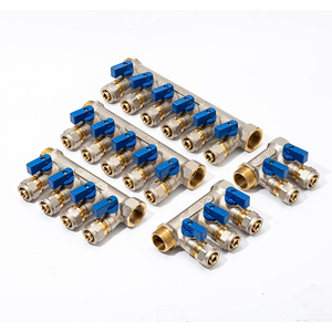 Colectores <span class=keywords><strong>de</strong></span> <span class=keywords><strong>tubos</strong></span> <span class=keywords><strong>de</strong></span> latón OEM <span class=keywords><strong>de</strong></span> 36mm con válvulas <span class=keywords><strong>de</strong></span> bola y adaptadores desmontables Distribuidores <span class=keywords><strong>de</strong></span> agua <span class=keywords><strong>de</strong></span> latón Separador <span class=keywords><strong>de</strong></span> agua - Product Image 6