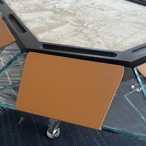 Jeu de cartes et de plateaux de jeu multijoueur, table de poker en verre pour 8 ou 10 personnes, table de poker ronde en verre trempé moderne et luxueuse sur mesure - Product Image 6