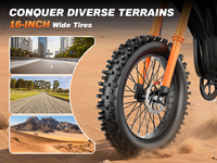 2026 GT16 1500W Moto, Vélo Électrique, VTT Électrique, Vélo Tout-Terrain, E-bike, Cycle, Dirtbike, Bicicleta, Mtb, Adulte