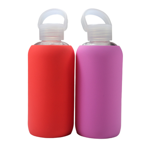 Bouteille d'eau thermique en verre avec manchon en silicone, vente en gros, Chine - Product Image 4