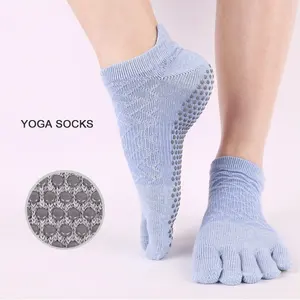 Meias de ioga com bico dividido por atacado, meias esportivas e fitness profissionais, meias de ioga com pernas curtas e dedos, meias de ioga com cinco dedos
